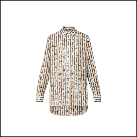 루이비통 체인 프린트 딥 헴 셔츠 (매장가 280만원)