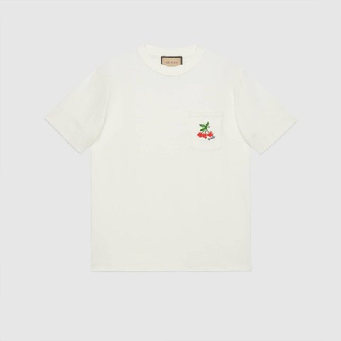 구찌 체리 자수 코튼 저지 티셔츠 (매장가 130만원)