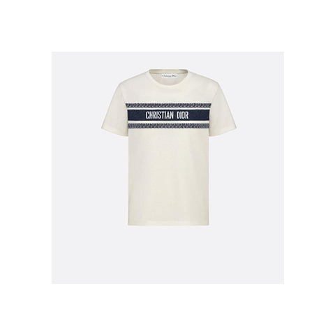 디올 화이트 앤 네이비 코튼 저지 티셔츠 (매장가 180만원)
