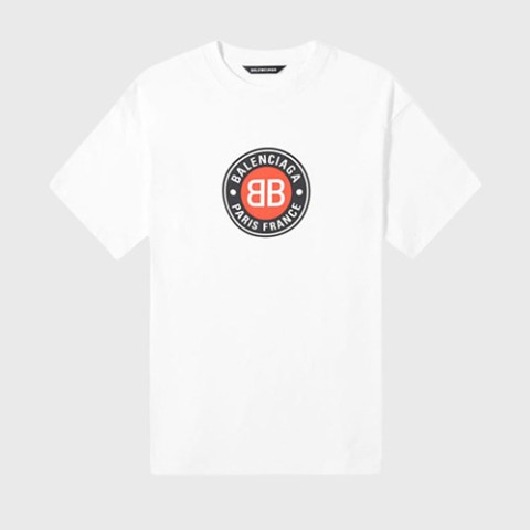 발렌시아가 BB 뱃지로고 티셔츠 (매장가 130만원) (2color)