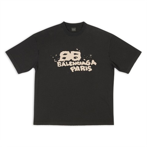 발렌시아가 핸드 드로우 BB 아이콘 미디엄 핏 티셔츠 (매장가 100만원) (2color)