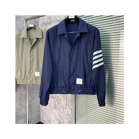 톰브라운 솔리드 스윔 테크 4-바 블루종 재킷 (매장가 150만원) (2color)