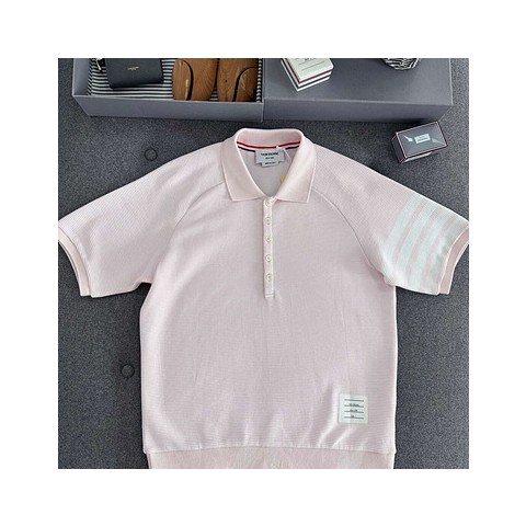 톰브라운 클래식 핑크 4-바 폴로 셔츠 (매장가 100만원)
