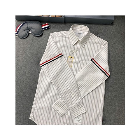 톰브라운 섀도우 핀스트라이프 옥스포드 암밴드 롱 슬리브 셔츠 (매장가 150만원)