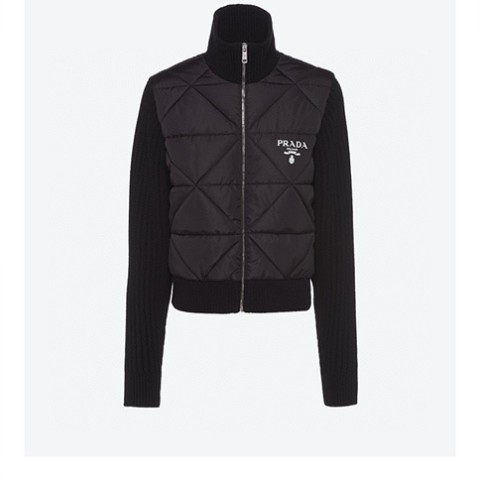 프라다 퀼팅 리나일론 캐시미어 재킷 (매장가 190만원)