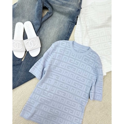지방시 4G 쇼트 슬리브 자카드 스웨터 (매장가 130만원) (2color)