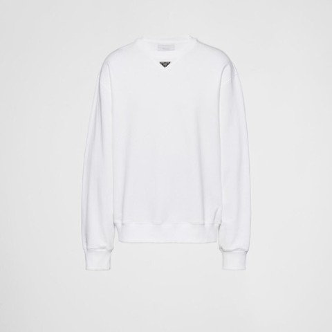 프라다 트라이앵글 로고 오버사이즈 코튼 스웨트 셔츠 (장가 190만원) (2color)